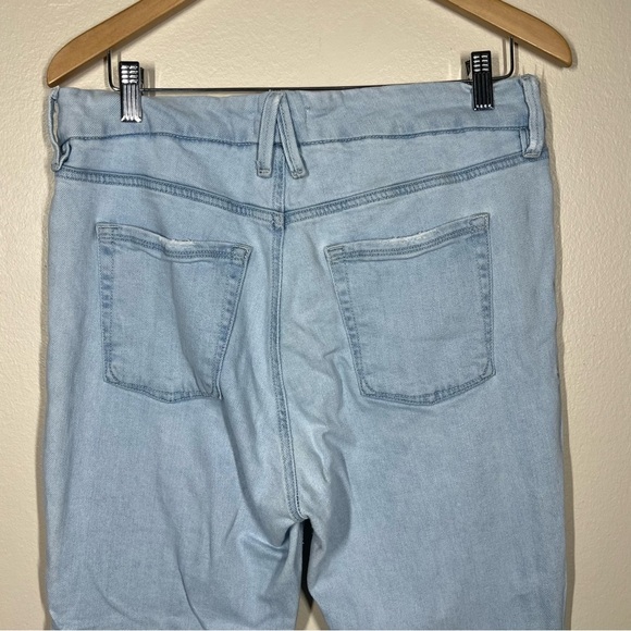 Good American Women’s Light Wash Skinny Jeans Fray Hem Size 12 / 31 - Picture 6 of 7